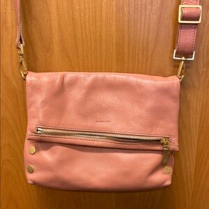 Hammitt Dusty Rose Leather Fold-Over Crossbody Bag